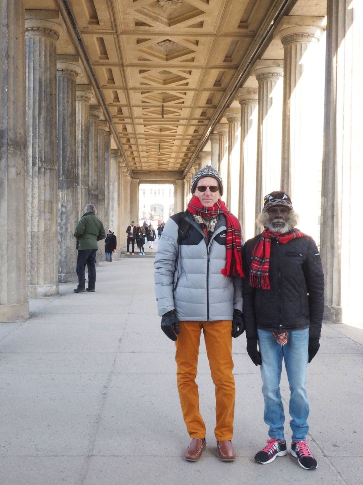 John Mawurndjul and Murray Garde in Berlin