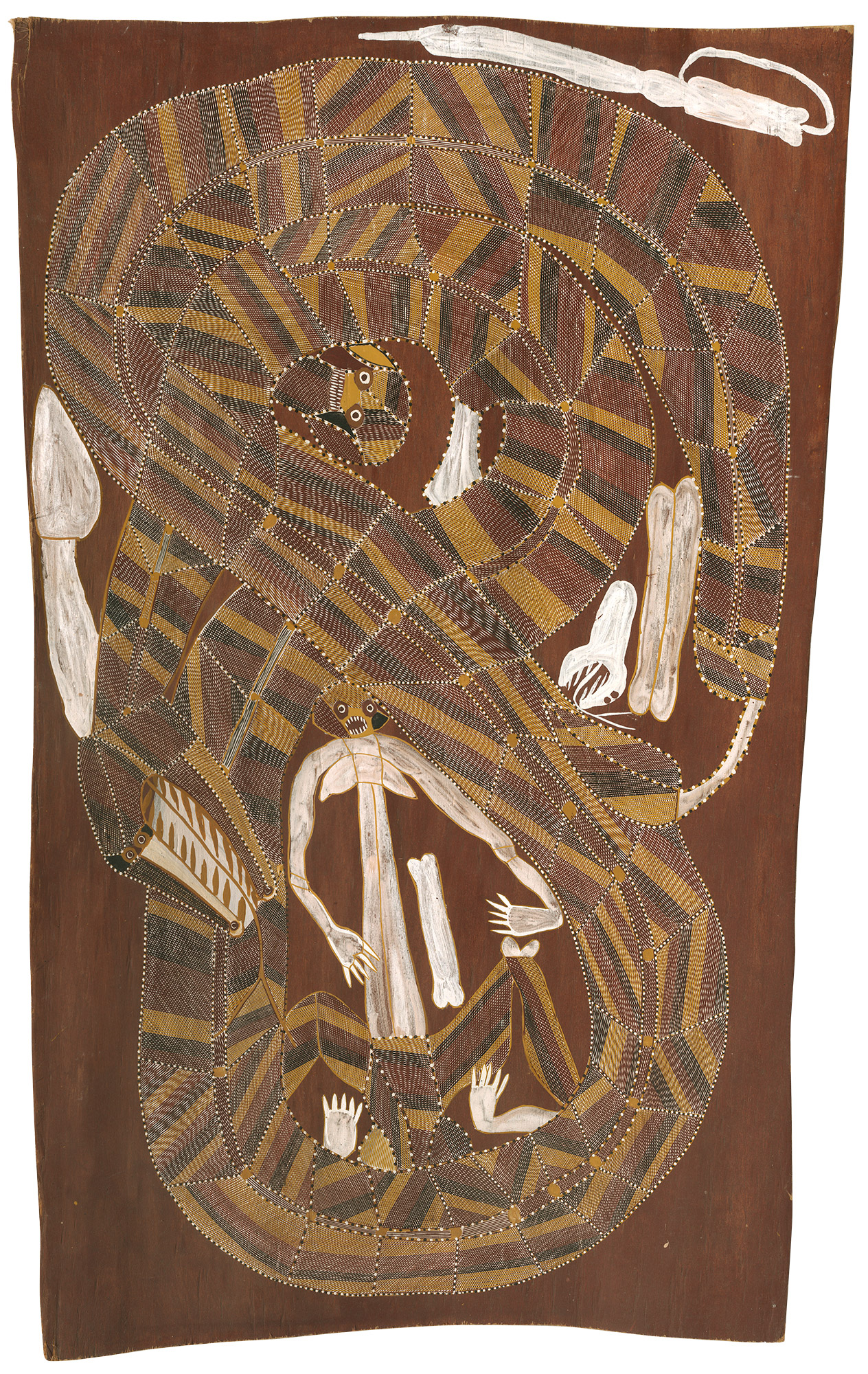 Rainbow Serpent (Ngalyod) with Female Mimih Spirit